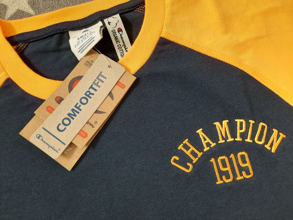 Champion Shirts S Raglanshirts rot beige blau gelb neu 170 176 in Penzberg