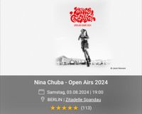 Suche: 2x Nina Chuba Tickets Zitadelle Spandau 03.08.2024 Berlin - Spandau Vorschau