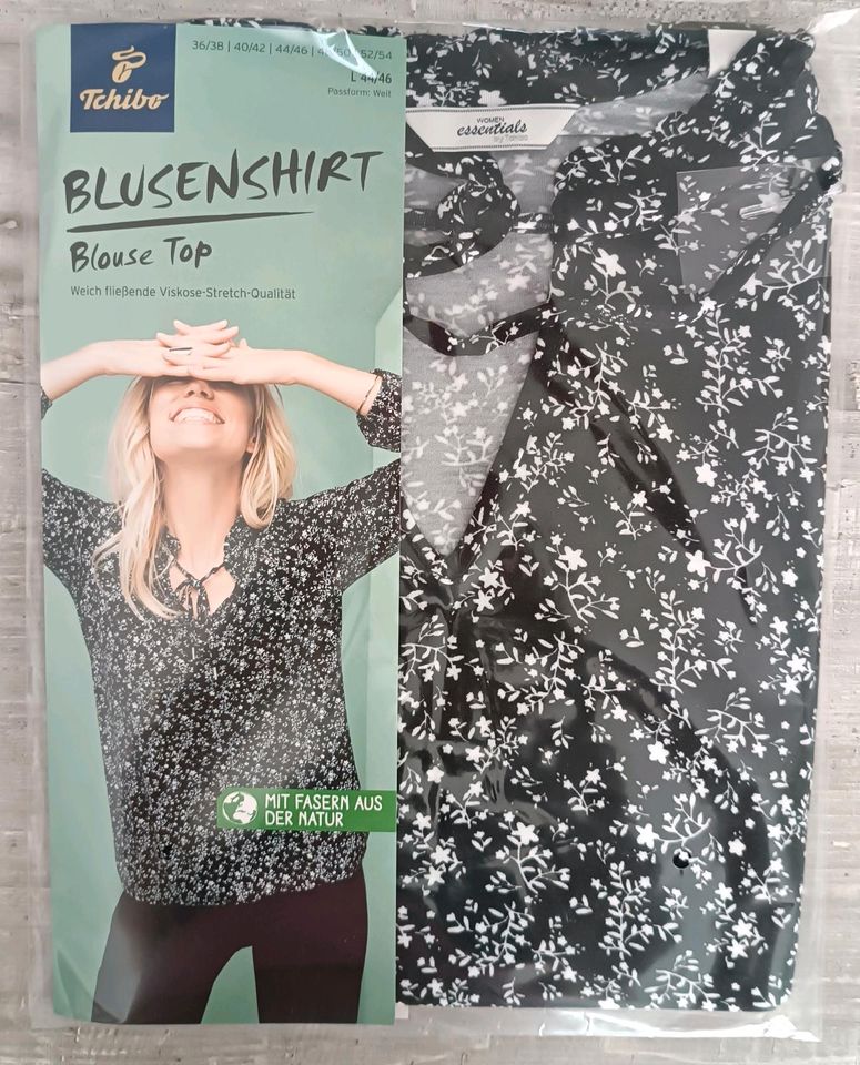 Neu Tchibo Blusenshirt Bluse Top Damen Gr. L 44/46 in Großbeeren