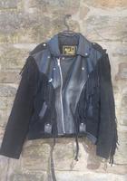 Lederjacke 80er Style mit Fransen, Biker –Jacke Gr. L Hessen - Grebenstein Vorschau