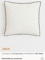 H&M Home Kissenbezug Kissen Creme schwarz Leinenmix neu ausverkau Eimsbüttel - Hamburg Lokstedt Vorschau