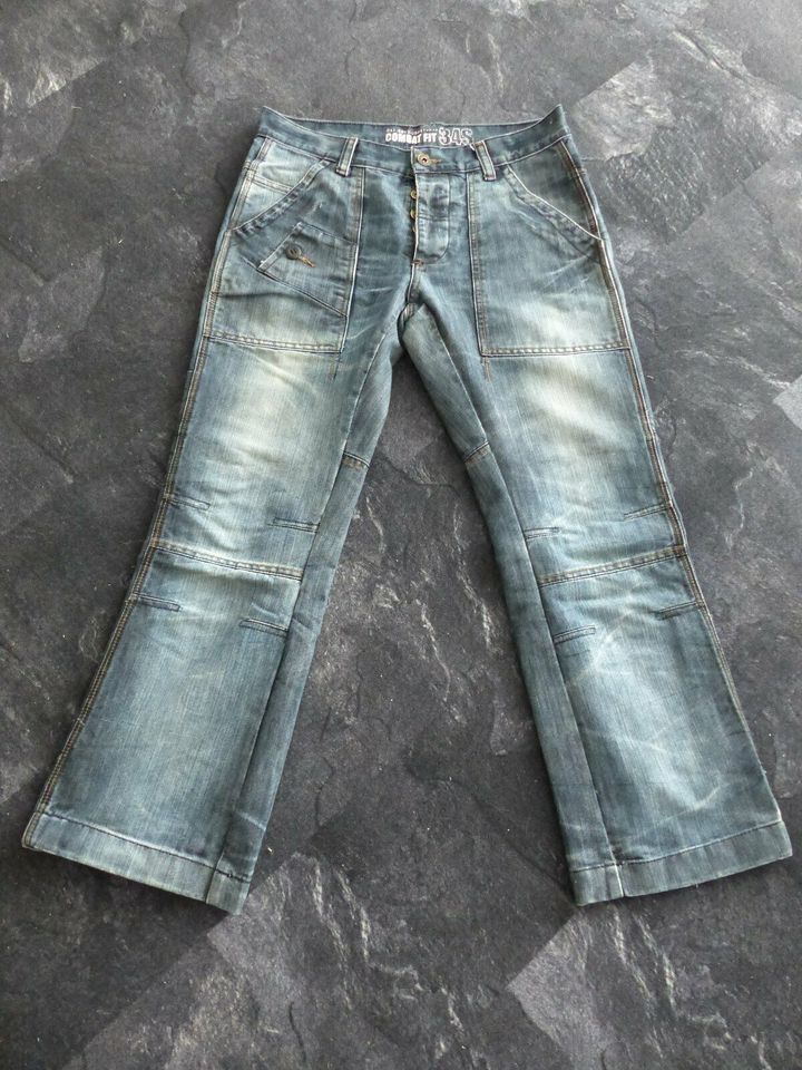 Combat Fit Jeans (01) W:34 L:30 in Scholen