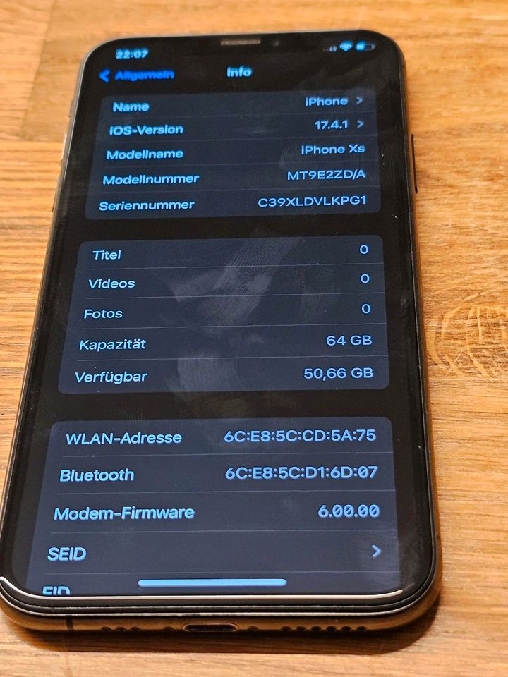 IPhone Xs 64 GB - Space Grau in Steinfurt