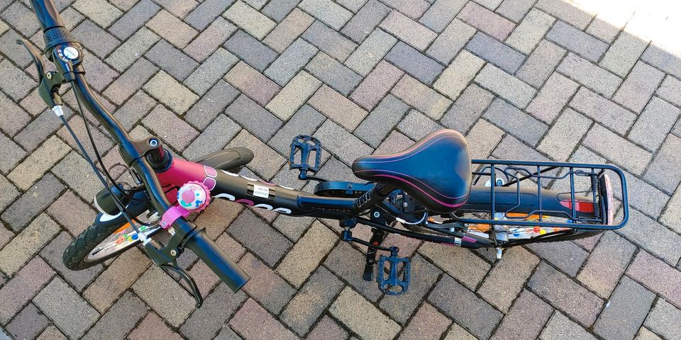Fahrrad Cone bike k200 Mädchen 16 Zoll Kinderfahrrad schwarz pink in Zeithain