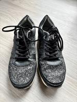 Tamaris Sneakers Glitzer Leder schwarz Gr. 41 Nordrhein-Westfalen - Mechernich Vorschau