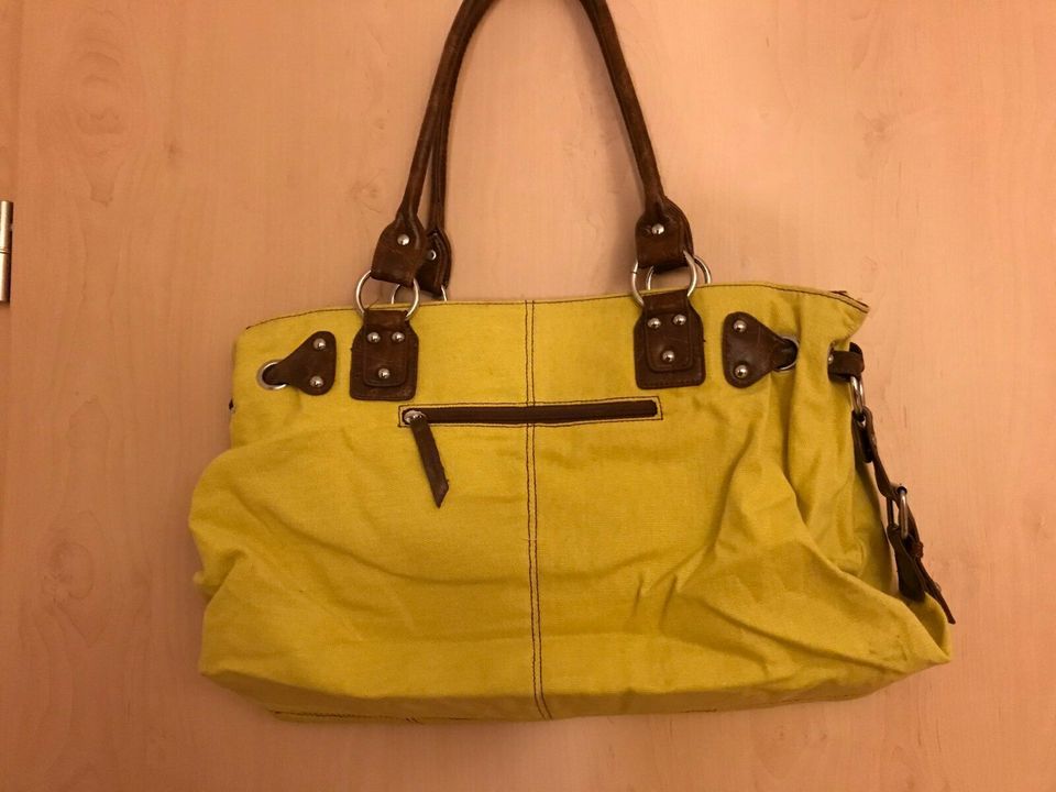 Handtasche Tasche Stoff gelb in Fürth