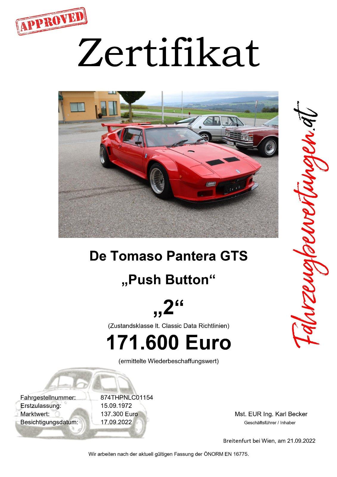 Abbildung des Autos Detomaso De Tomaso Pante…