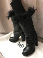 Luxus Stiefel Dolce Gabbana D&G Leder Schwarz Fell Niedersachsen - Laatzen Vorschau