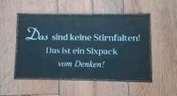 Das sind keine Stirnfalten! Das ist ein sixpack vom Denken!Schild Sachsen - Bennewitz (bei Wurzen) Vorschau