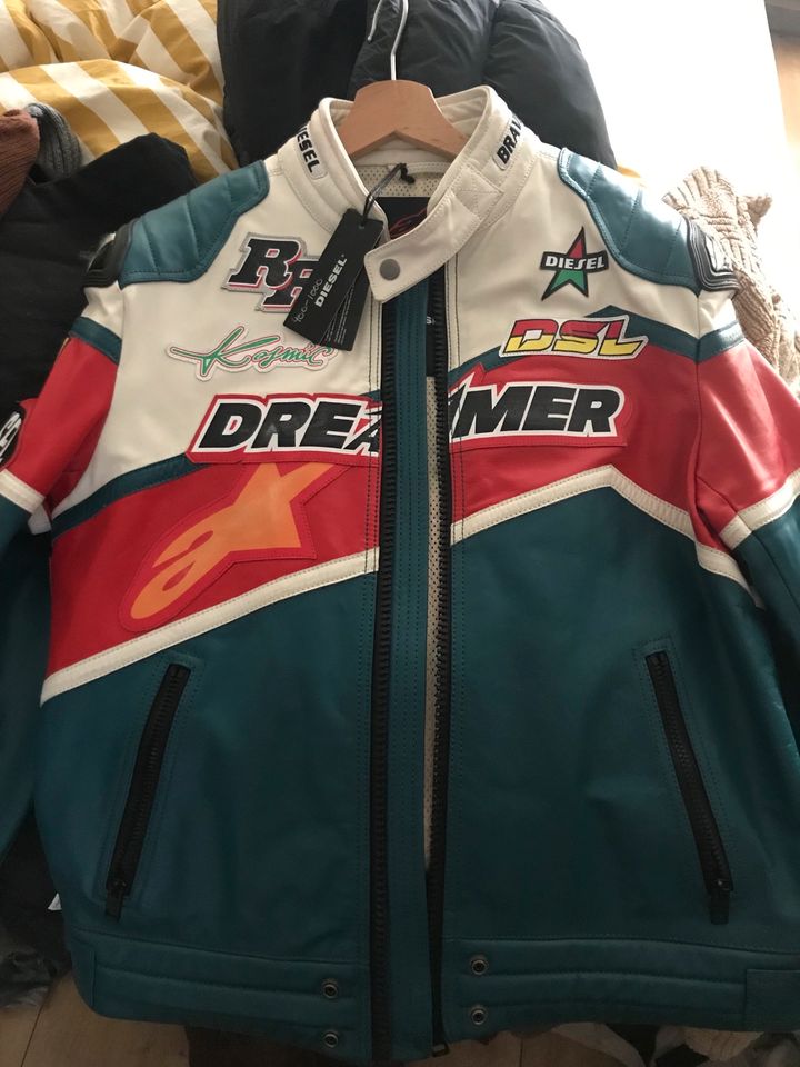 Diesel x Alpinestars Lederjacke Motorrad NEU in Nagold