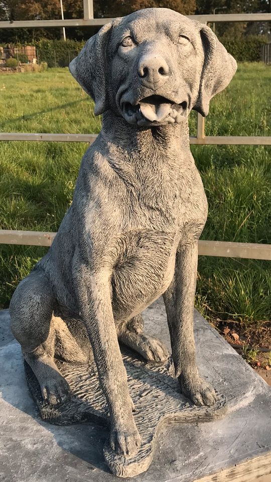 Labrador Retriever 80cm 90kg Lebensgroß Steinguss Labbi Lab Hund in Karlsruhe