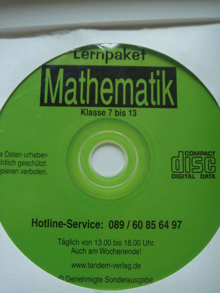 Lernpaket Mathematik CD mit Handbuch 400 Seiten in Seligenstadt