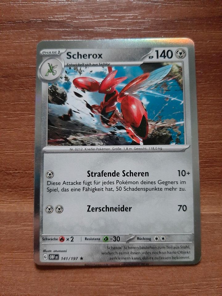 Pokemon Scherox Miscut Karte Neu in Flintsbach am Inn