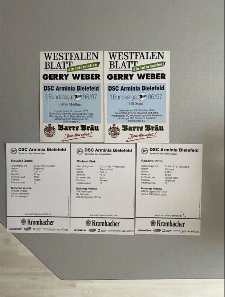 DSC Arminia Bielefeld Autogrammkarten Bundesliga Raritäten in Herzebrock-Clarholz