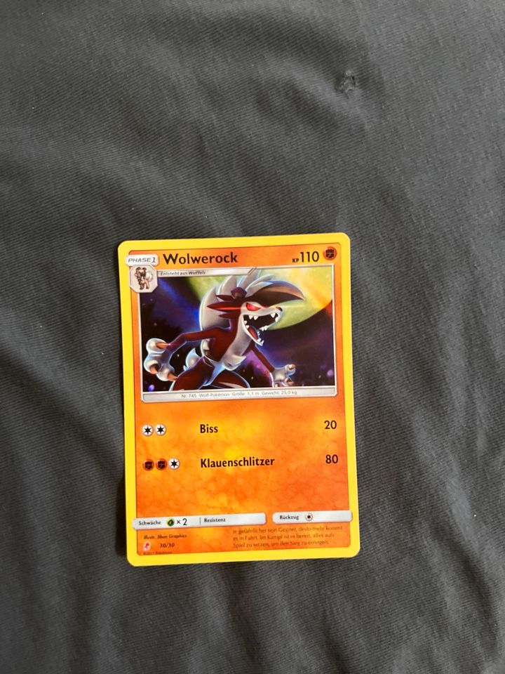 Wolwerock Holo Pokémon Karte in Meitingen