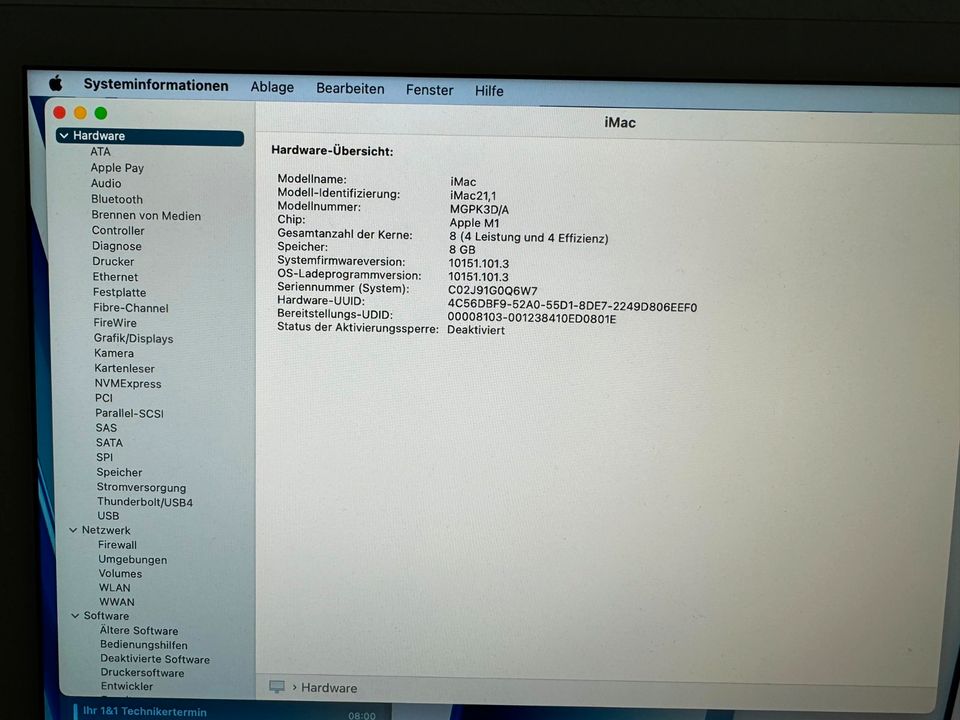 iMac M1 Chip: 8-Core CPU, 8-Core GPU, 24"Retina Display, Garantie in Bielefeld