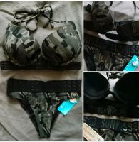 Bikini Bademode ~M/38 |80B~ Camouflage ~Schwarz•Grün•Grau Nordrhein-Westfalen - Krefeld Vorschau