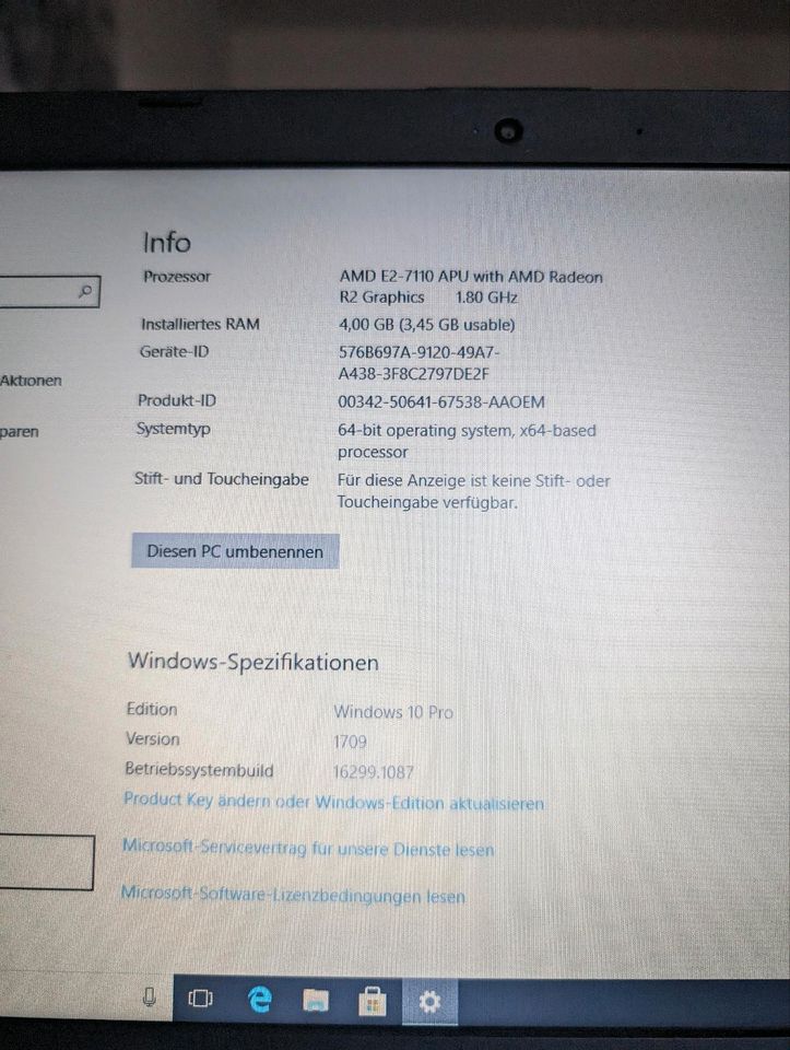 HP Laptop Windows 10 Pro in Ellefeld