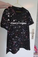 Bershka T-Shirt Shirt bunten Farbfleckenmuster Gr. XL Buchstaben Dortmund - Innenstadt-West Vorschau