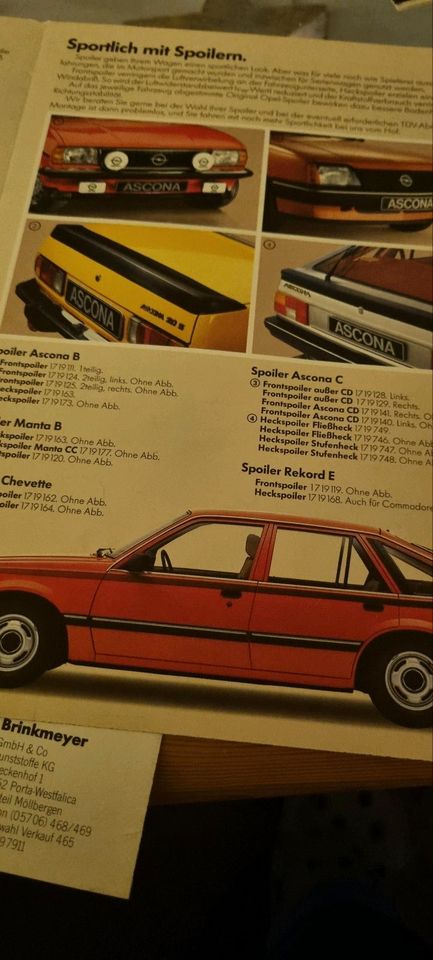 Opel Kadett D, Ascona B, Ascona C, Manta B in Neuenstein