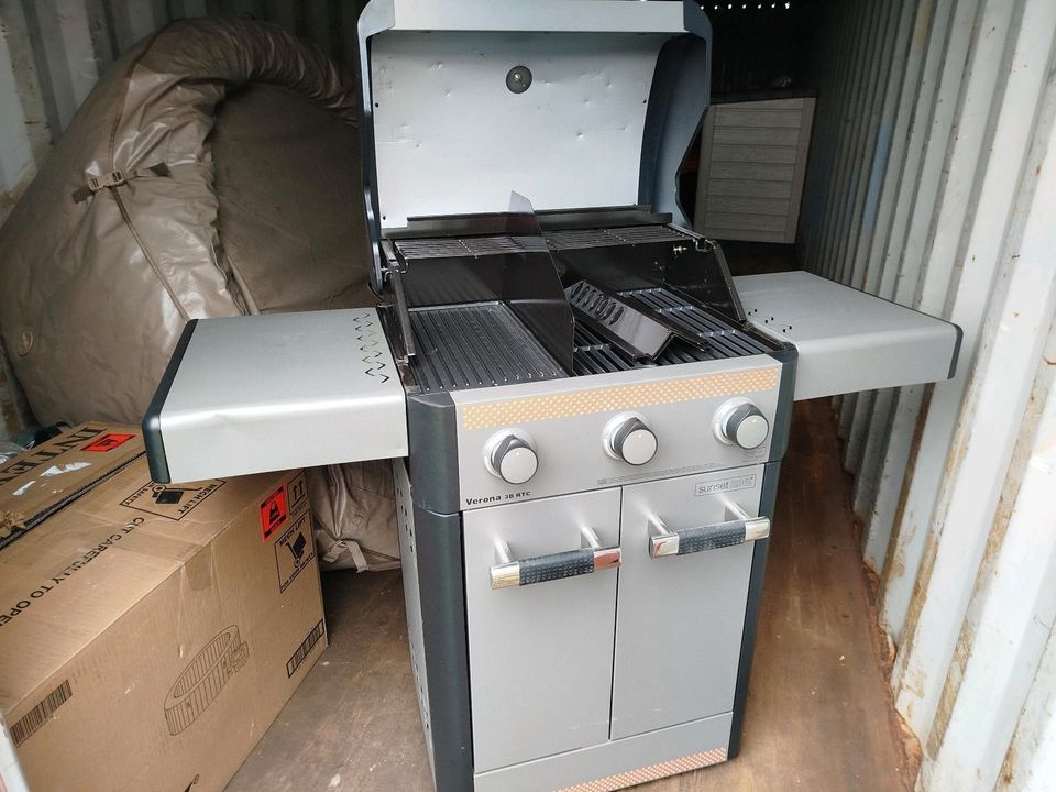 SUNSET BBQ 10.111.196 Verona 3B Gasgrill, Silber (11500 Watt) in Sottrum