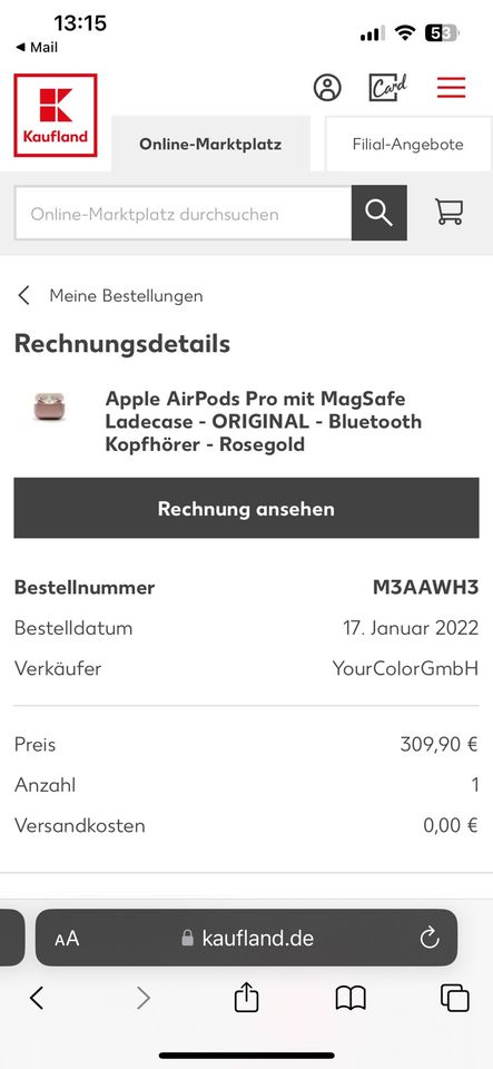 Apple air Pods pro2  neu Roségold in Westhausen