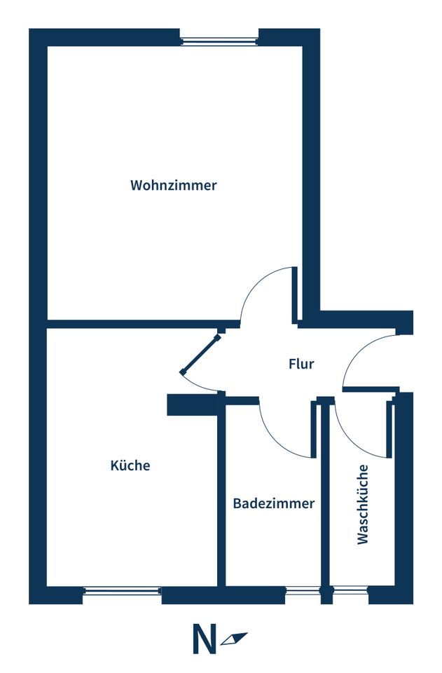 Lichtdurchflutete 1,5-Zimmer-Wohnung samt Wohnküche und Bad in Regensburg in Regensburg