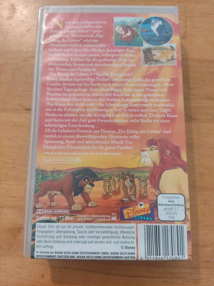 VHS der König der Löwen 2 simbas Königreich in Hoya