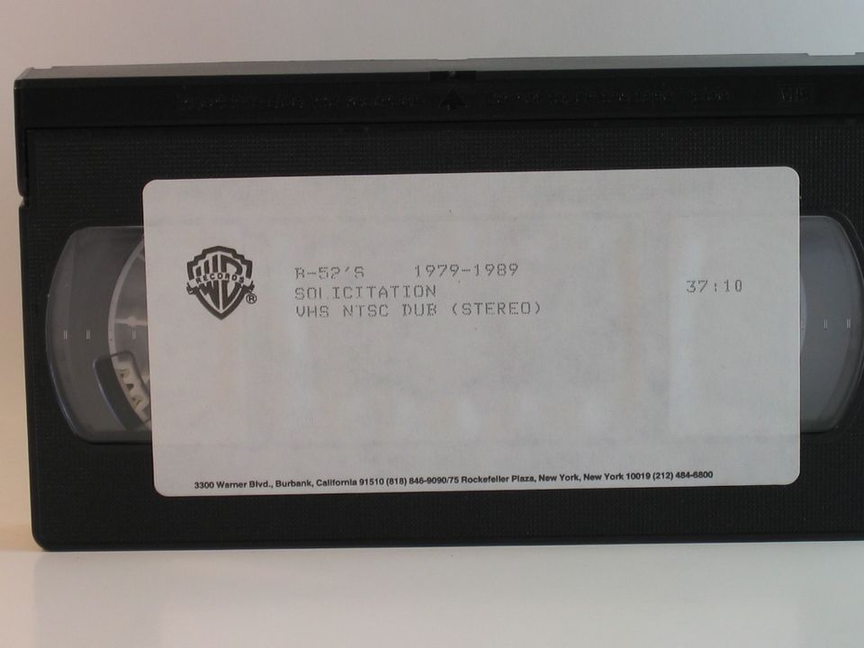 The B-52's 1979-1989: Solicitation VHS NTSC Promo Video in Hamburg