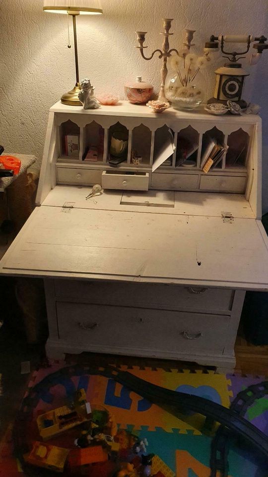 Sonderpreis!! Sekretär Schreibtisch weiß alt Holz shabby vintage in Mönchengladbach