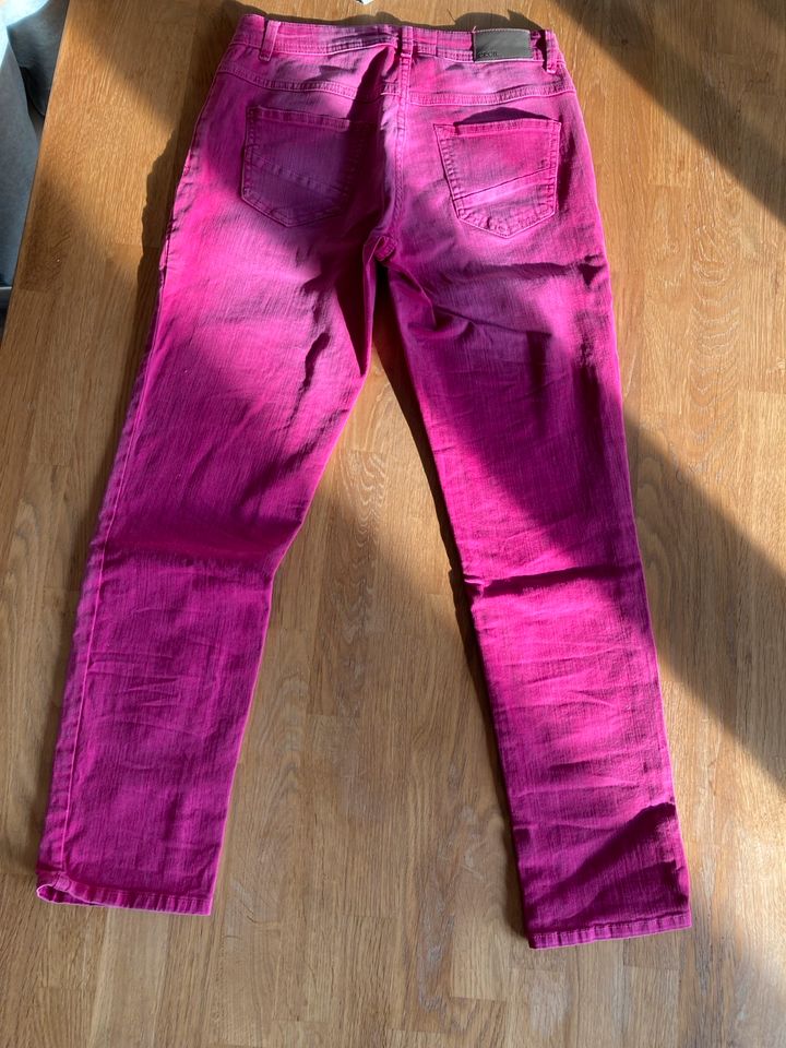 Cecil Damen Jeans Slim Fit W28 Pink ausgewaschen in Gievenbeck