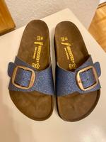 Birkenstock Sandale Kork blau Glitzer Modell Madrid 38 Dresden - Striesen-Ost Vorschau