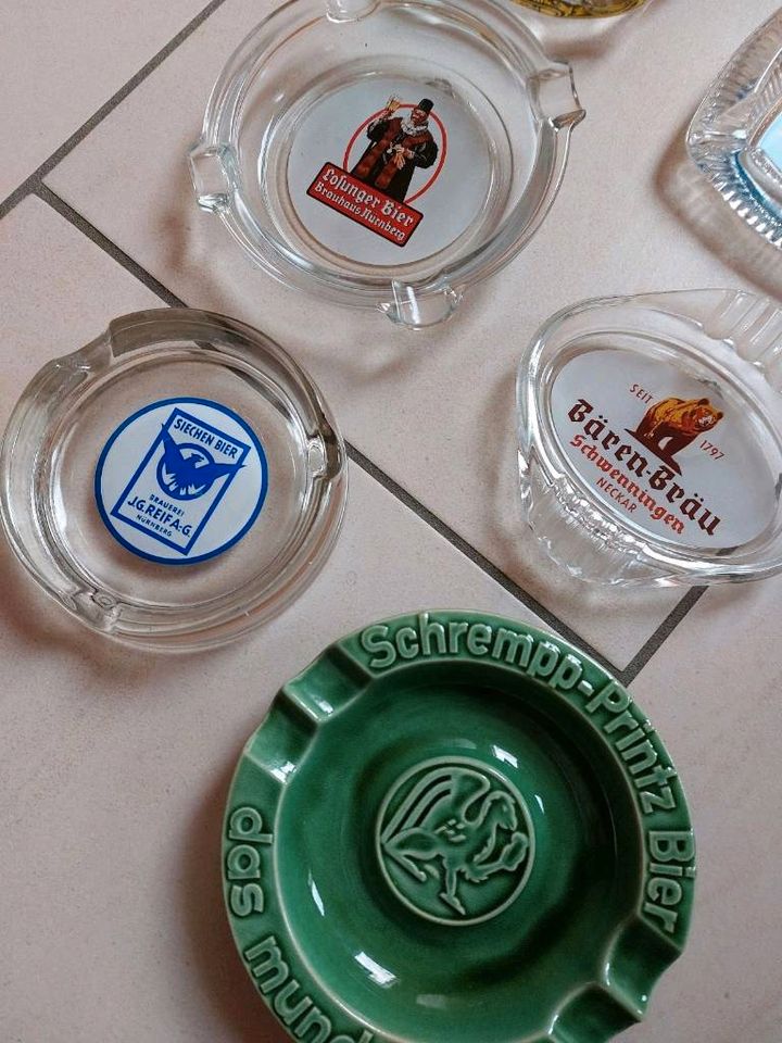 5x Aschenbecher Glas Zwiefalter Brauerei Bären Siechen Bier in Ebermannstadt