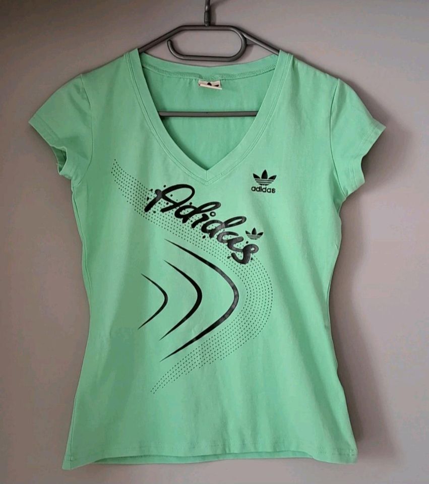 Adidas Sport Fitness Top Shirt V Neck grün 38 40 in Weidenbach