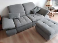 Sofa grau anthrazit 3-Sitzer mit Hocker Nordrhein-Westfalen - Lotte Vorschau