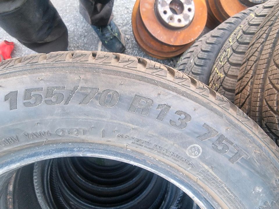 2xWinterreifen 155/70R13 DOT 2521 7mm in Gevelsberg