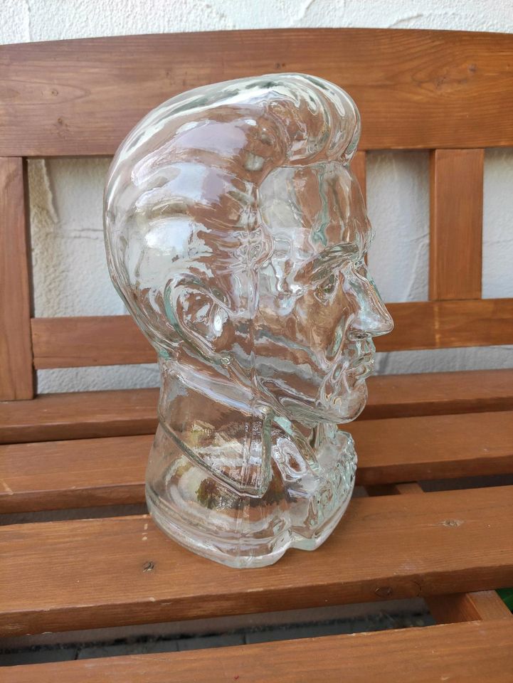 Perückenkopf Dekokopf Puppenkopf Modell Glas in Königsfeld