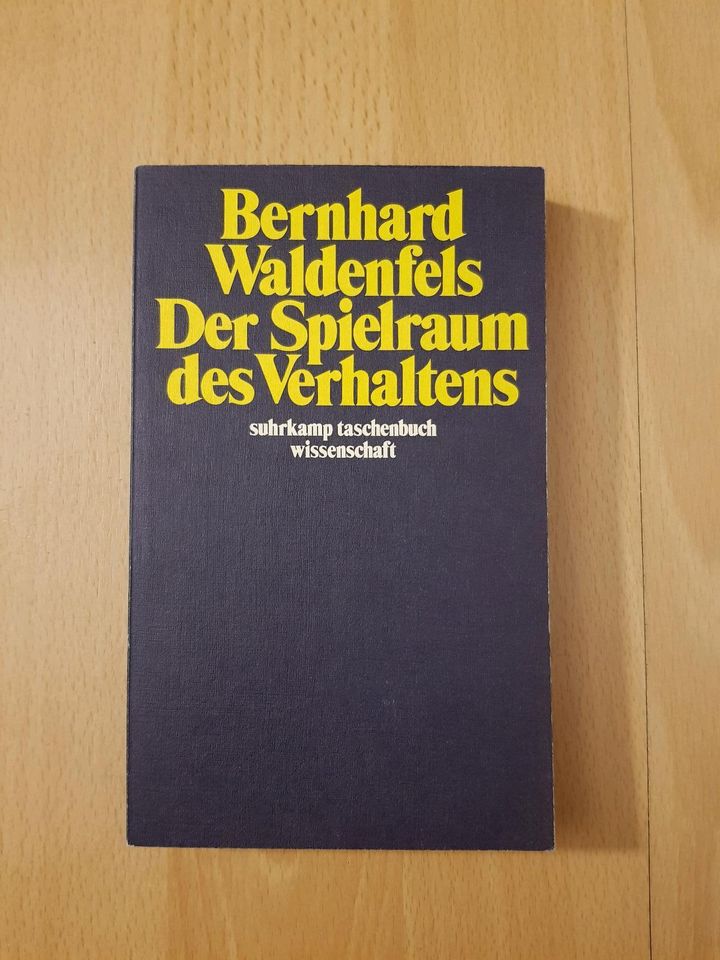 Bernhard Waldenfels Spielraum des Verhaltens Suhrkamp Buch Bücher in Frankfurt am Main