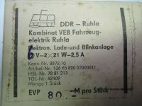 Lade und Blinkanlage 6V-2 x 21W-2,5A  TGL42409 / 7881213 Ruhla Thüringen - Meiningen Vorschau