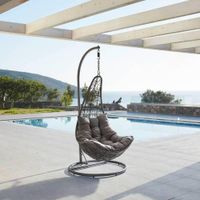 Hängesessel Relax Sessel rattan dunkelgrau mit Kissen Hessen - Rasdorf Vorschau