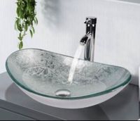 Waschbecken Glas Aufsatzwaschbecken Wasserhahn Oval Badezimmer Hessen - Bebra Vorschau