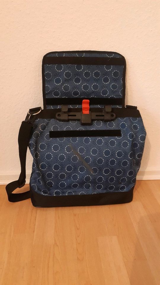 Haberland Fahrradtasche wie neu Blau Schwarz Gepäckträgertasche in Centrum