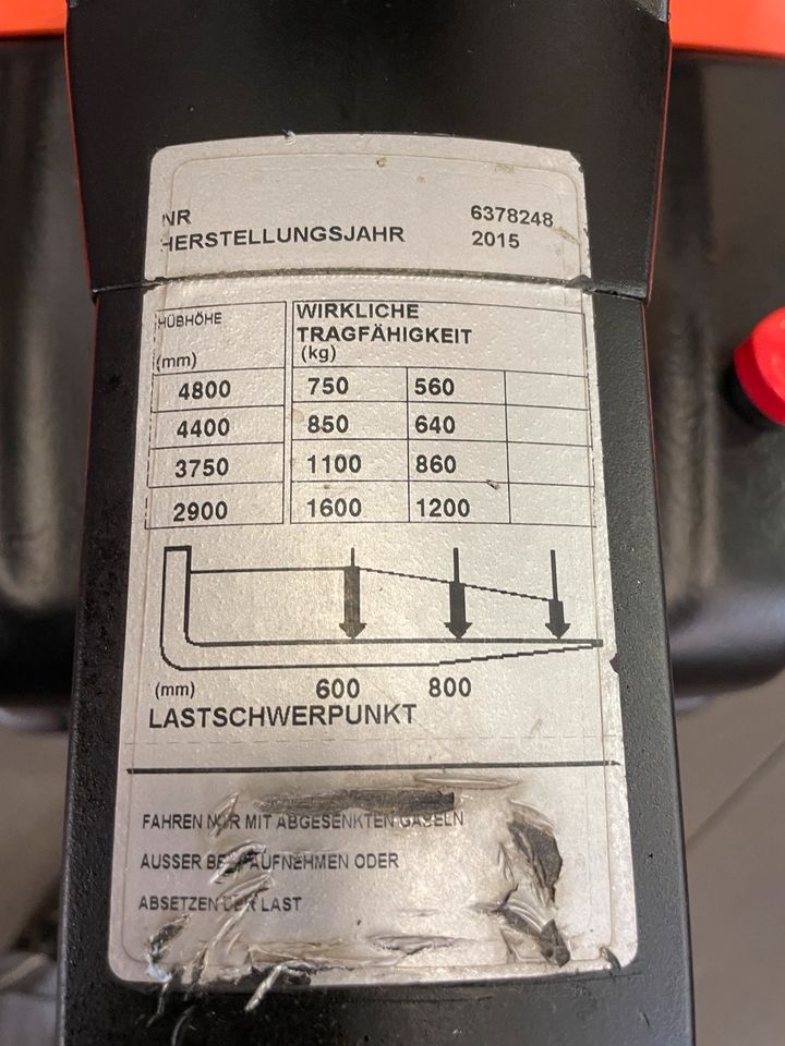 BT SPE160 Triplex 4800mm Hochhubwagen Stapler 2015 in Düsseldorf