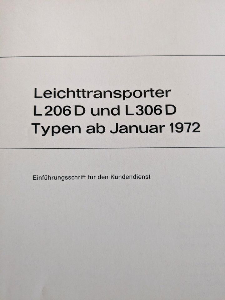 Mercedes LKW Oldtimer L 206 D L 306 D Werkstatt Handbuch in Selters