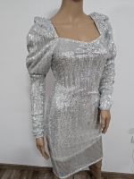 Kleid Pailletten Party Silber Glitzer 36 S Outfit Minikleid NA-KD Nordrhein-Westfalen - Solingen Vorschau