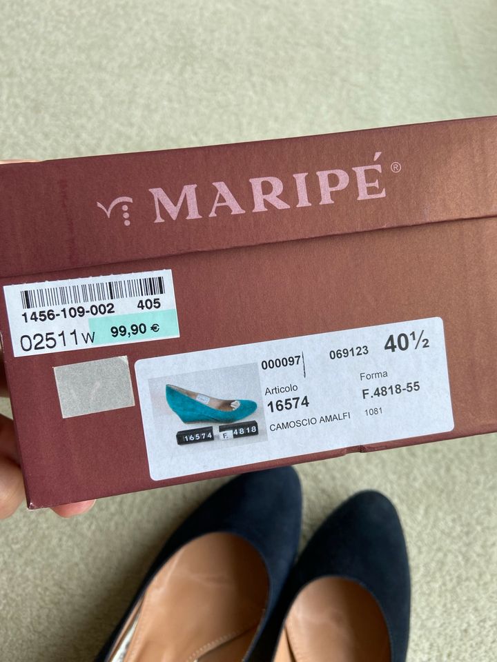 Maripe Wedges Pumps mit Keilabsatz 40,5 / 7 marine in Bielefeld