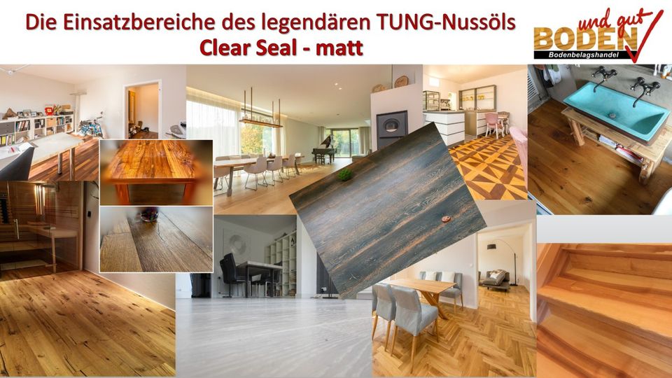 Terrassen Pflege Tung Nuss Öl - Perfekte Reinigung Holzterrasse - Pflege für Holz kein Vergrauen - Intensive Pflege für Holzterrassen - Fachberatung für Pflegeöl - Tung Nussöl Günstig und Gut in Mainz