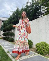 Wunderschönes Ibiza Boho red Kleid Boutique Ware Oversize Essen-West - Frohnhausen Vorschau