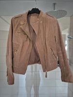 Lederjacke Bikerstil Damen beige mit goldenen Details Thüringen - Stotternheim Vorschau