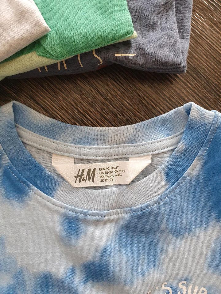 4x Jungen T-shirts 86/92 H&M Vertbaudet in Rangsdorf